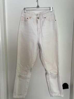 Mango Straight-Leg White Jeans